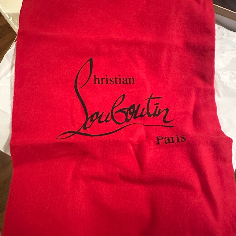 Christian Louboutin patent wedge pumps